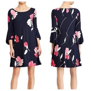Lauren Ralph Lauren Flutter-Sleeve Floral Dress Size 14